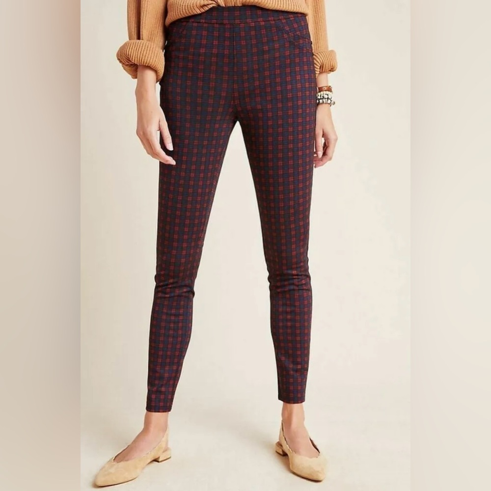 Sanctuary X Anthropologie Finchley Plaid Structured Sleek Leggings Pants Size XS